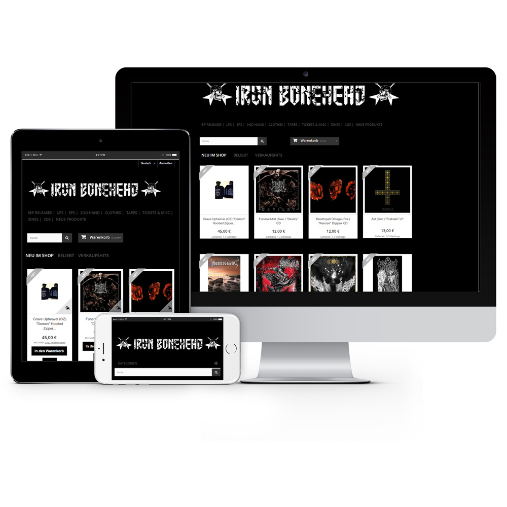 Iron Bonehead Webshop (Prestashop)